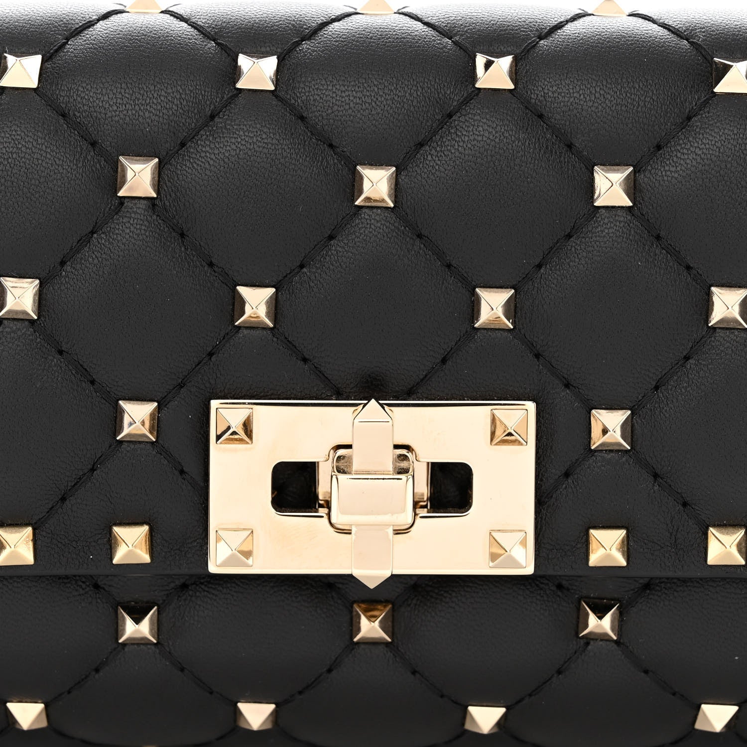 Valentino Garavani Lambskin Rockstud Spike Belt Bag Black 8 of 12