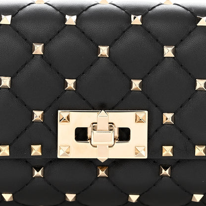 Valentino Garavani Lambskin Rockstud Spike Belt Bag Black 8 of 12