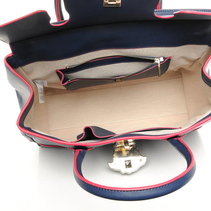 Versace Calfskin Large Palazzo Empire Bag Deep Navy 12 of 15
