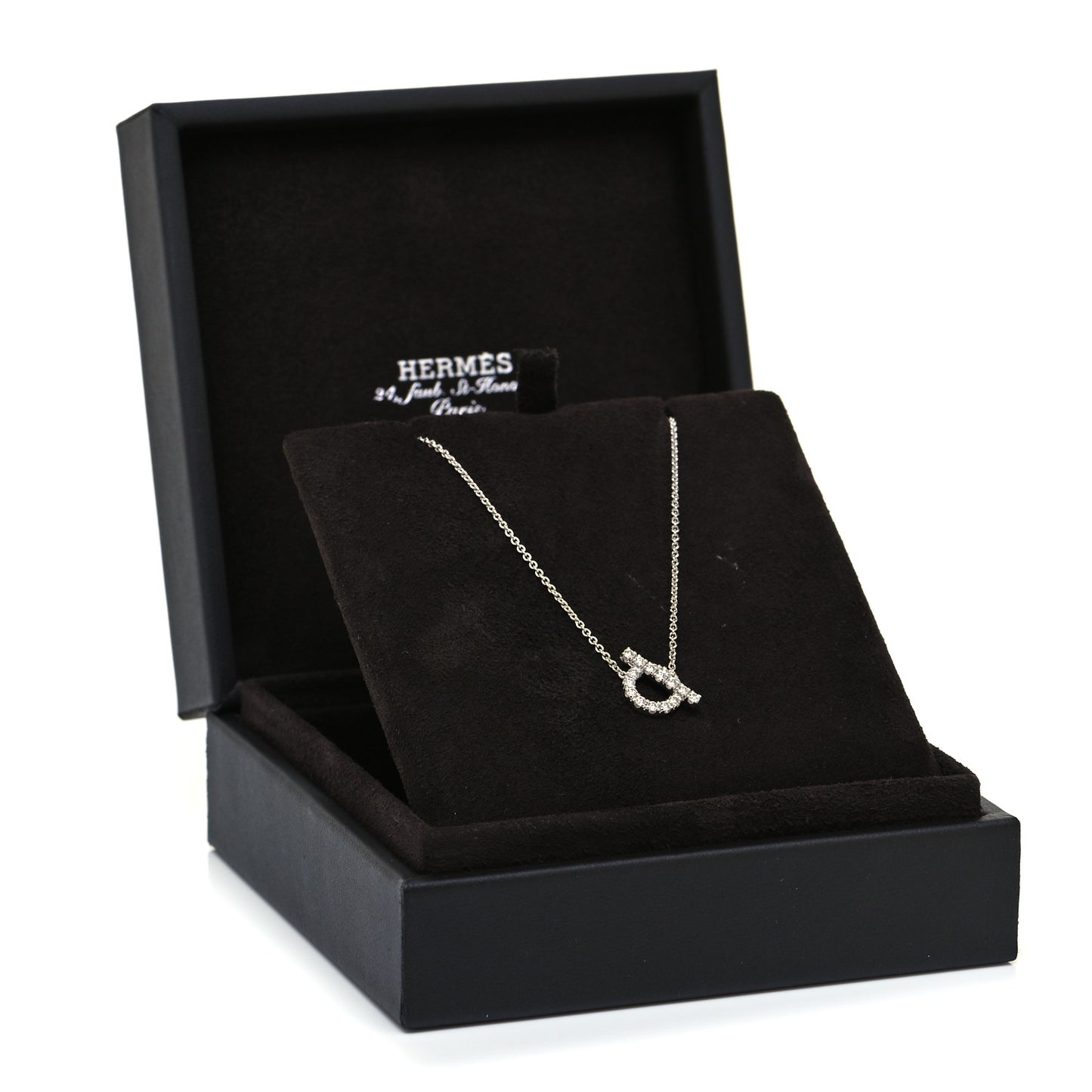 18K White Gold Diamond Finesse Pendant Necklace