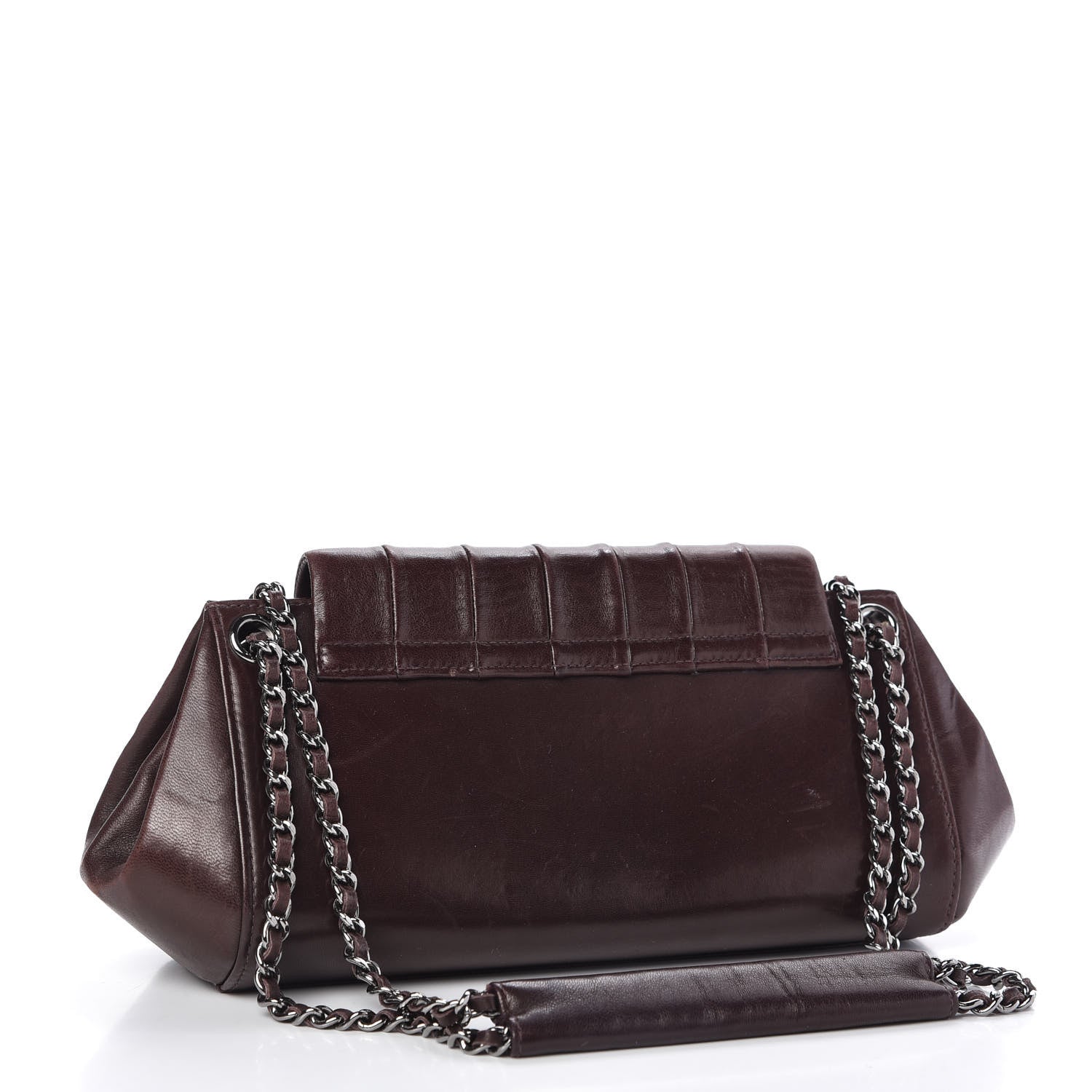 Chanel Lambskin Vertical Quilt Small Accordion Flap Brown 3 of 10