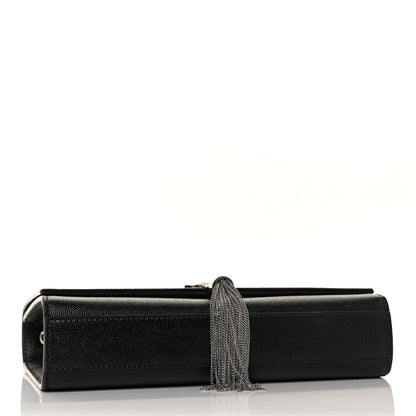 Saint Laurent Grain De Poudre Medium Classic Monogram Kate Tassel Satchel Black 3 of 9