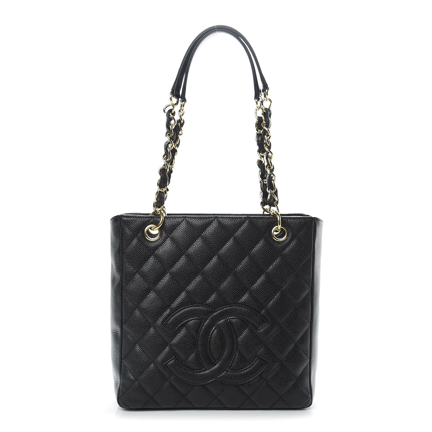Caviar Petit Shopping Tote PST Black