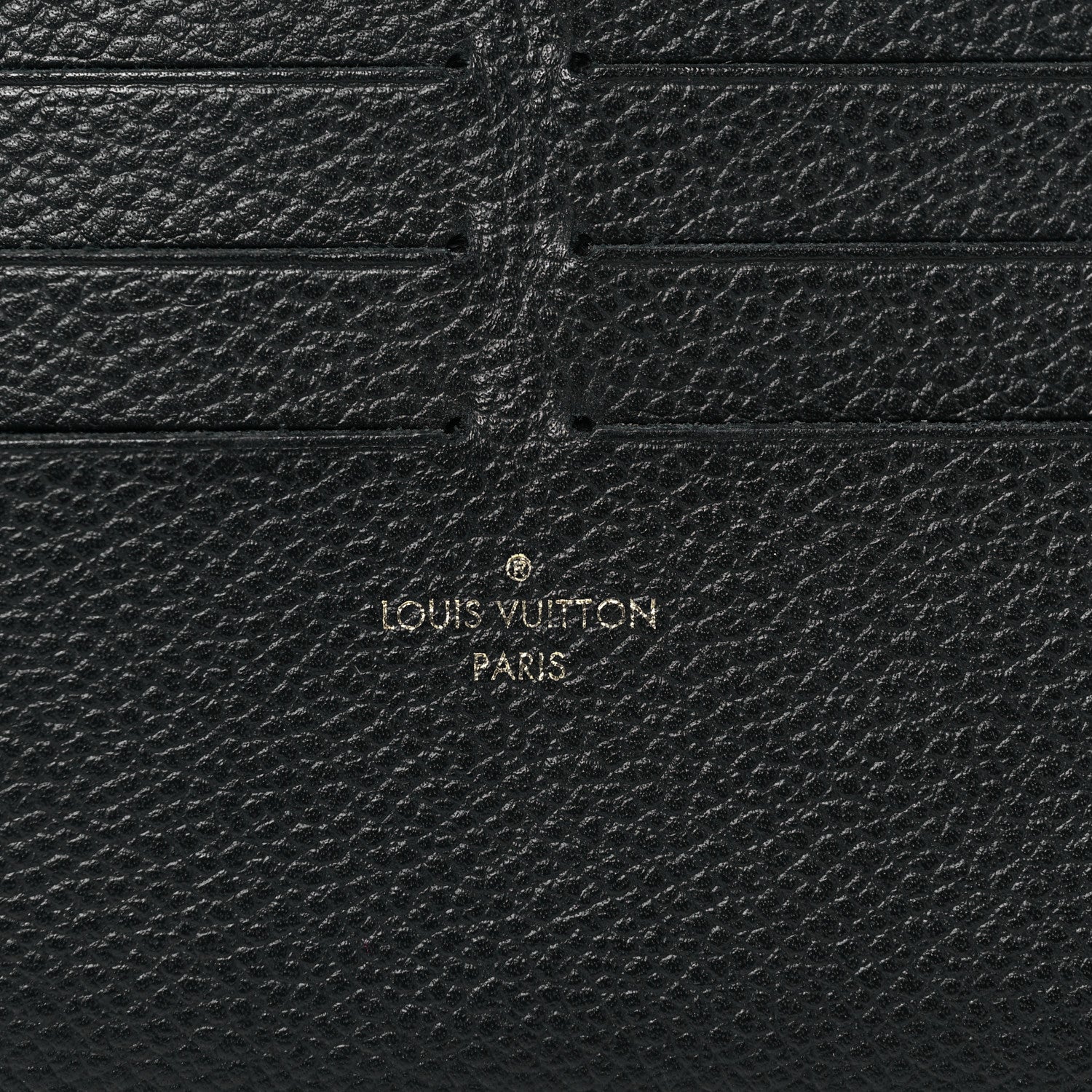 Louis Vuitton Calfskin Felicie Chain Wallet Card Holder Insert Black 6 of 7