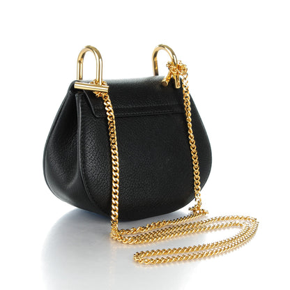 Chloe Grained Lambskin Nano Drew Shoulder Bag Black 3 of 7