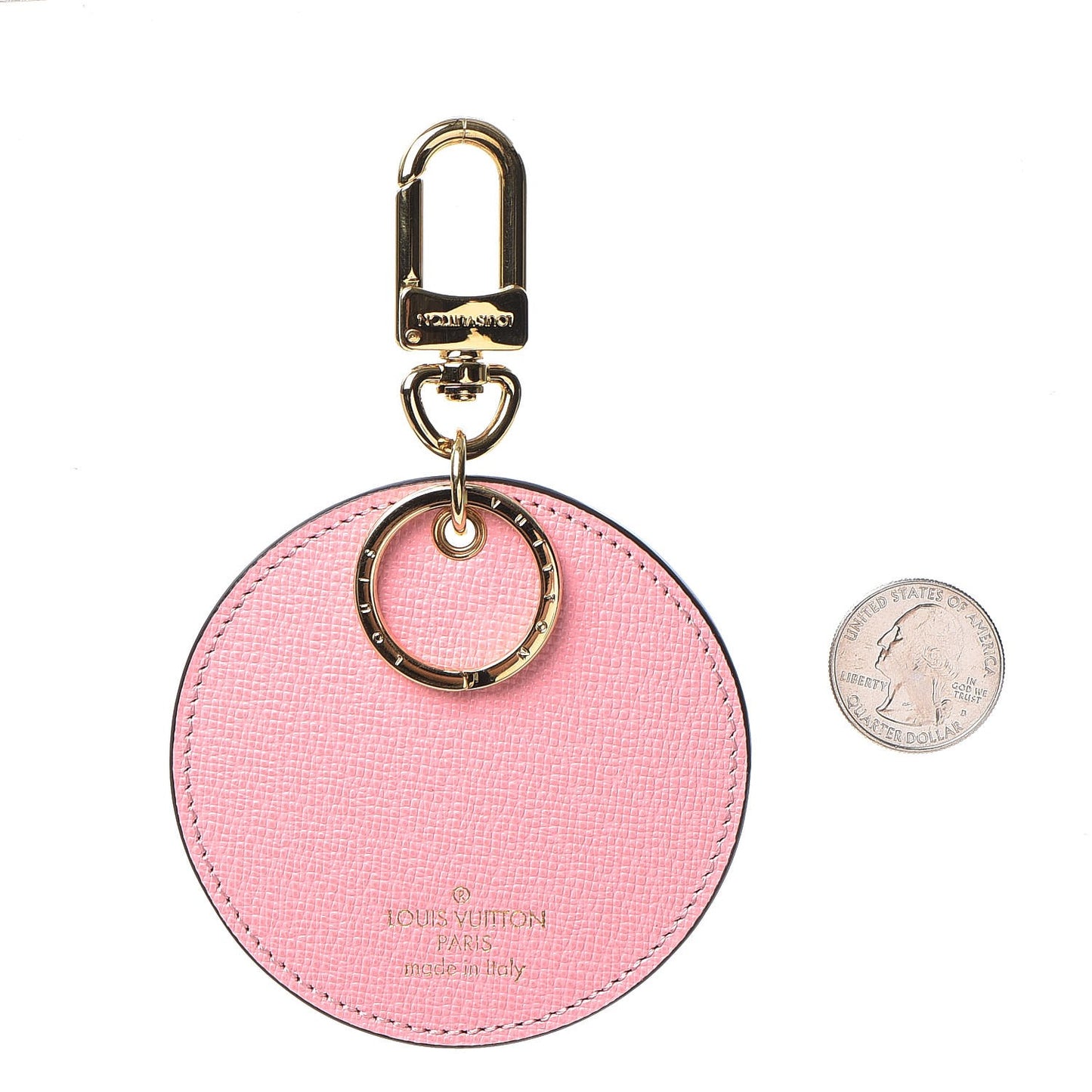 Monogram Jungle Dots Bag Charm Key Ring Sugar Pink Poppy