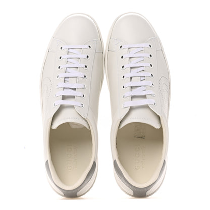 Gucci Calfskin Interlocking G Perforated Mens Ace Sneakers 9.5 White Grey Sky 2 of 11