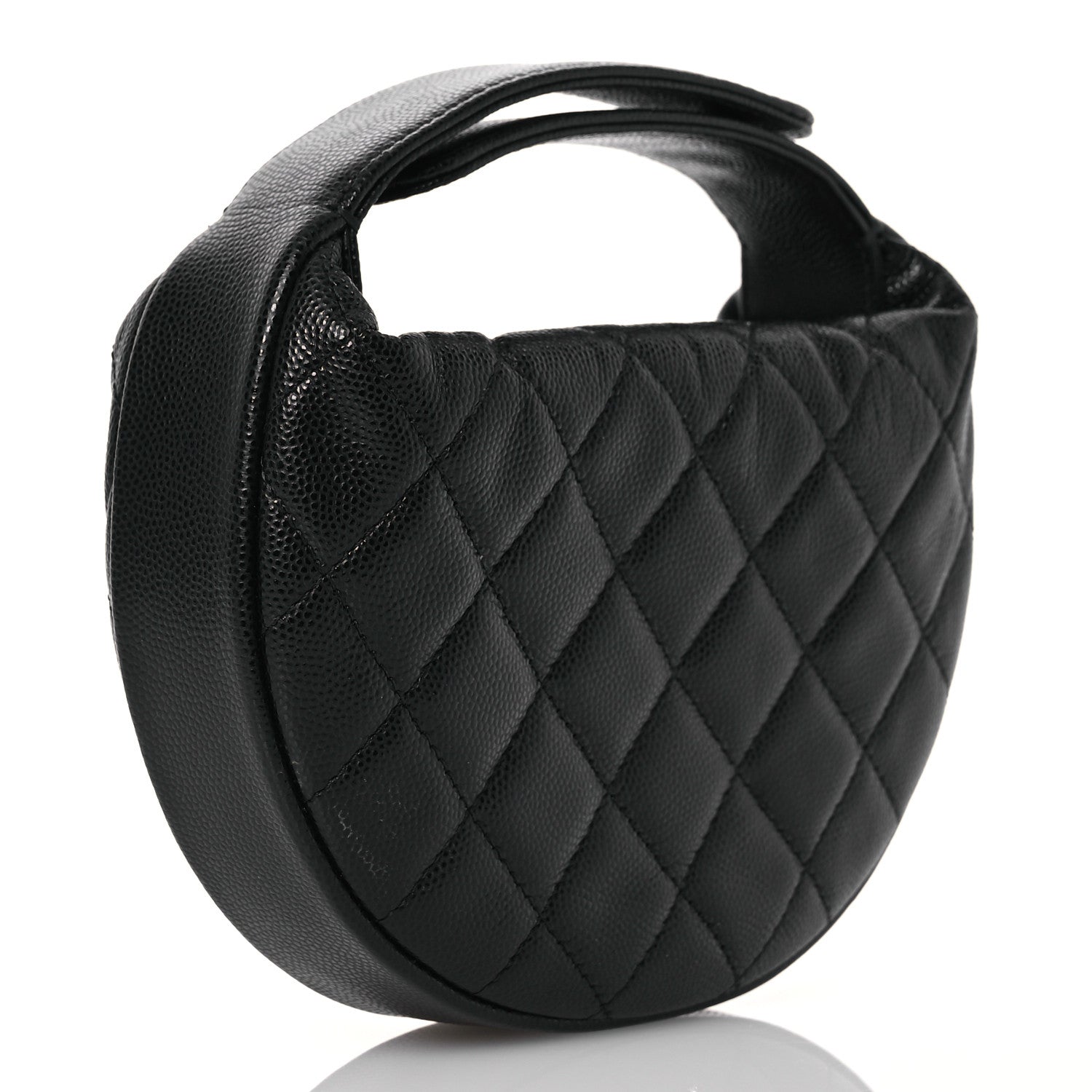 Chanel Caviar Quilted Polly Pocket Pouch Hobo Black 2 of 12