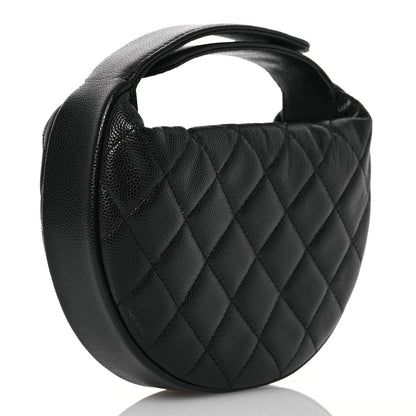 Chanel Caviar Quilted Polly Pocket Pouch Hobo Black 2 of 12