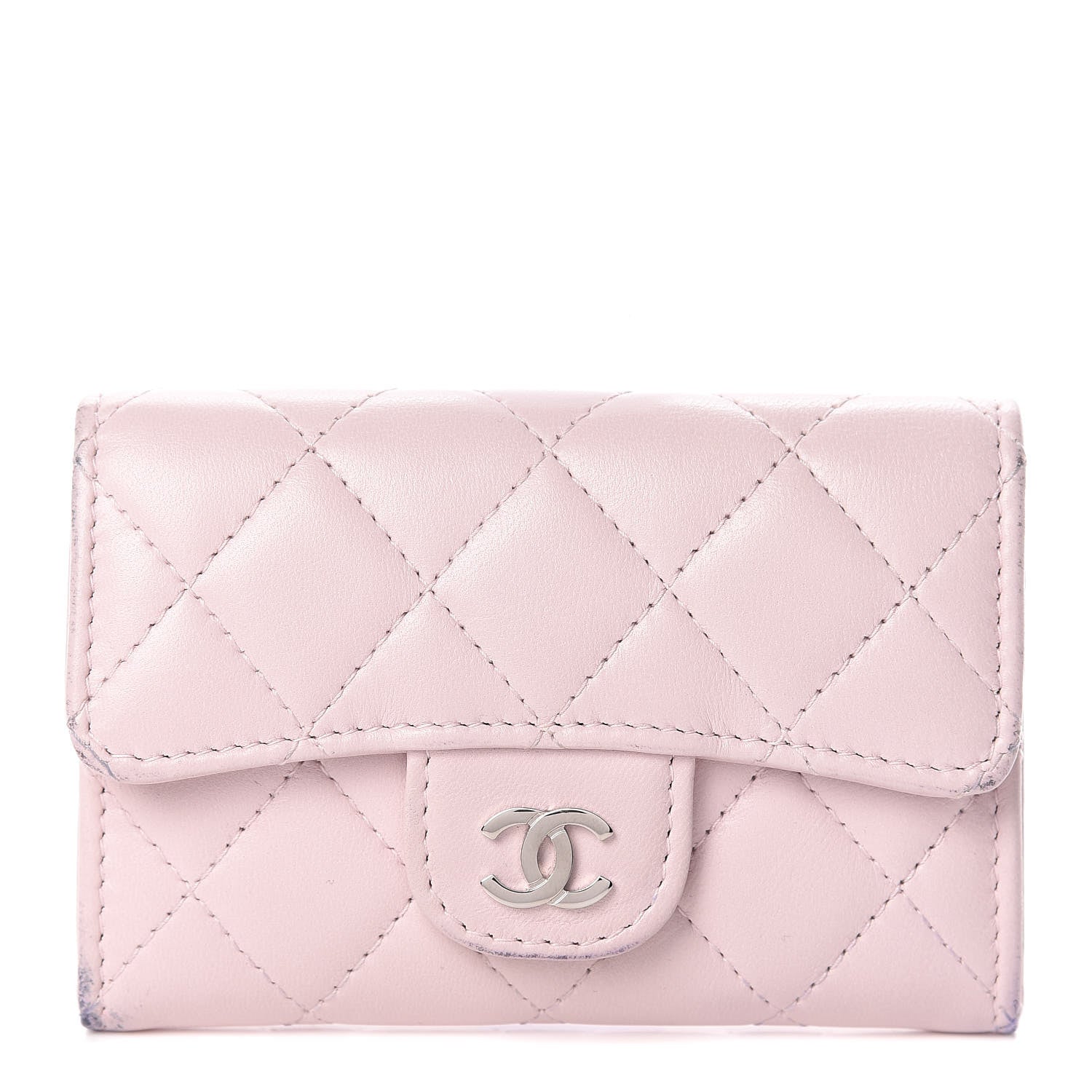 Chanel Lambskin Quilted Card Holder Light Pink 1 of 13