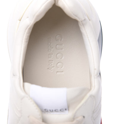 Gucci Calfskin Web Printed Mens Rhyton Sneakers 8.5 Mystic White 7 of 8