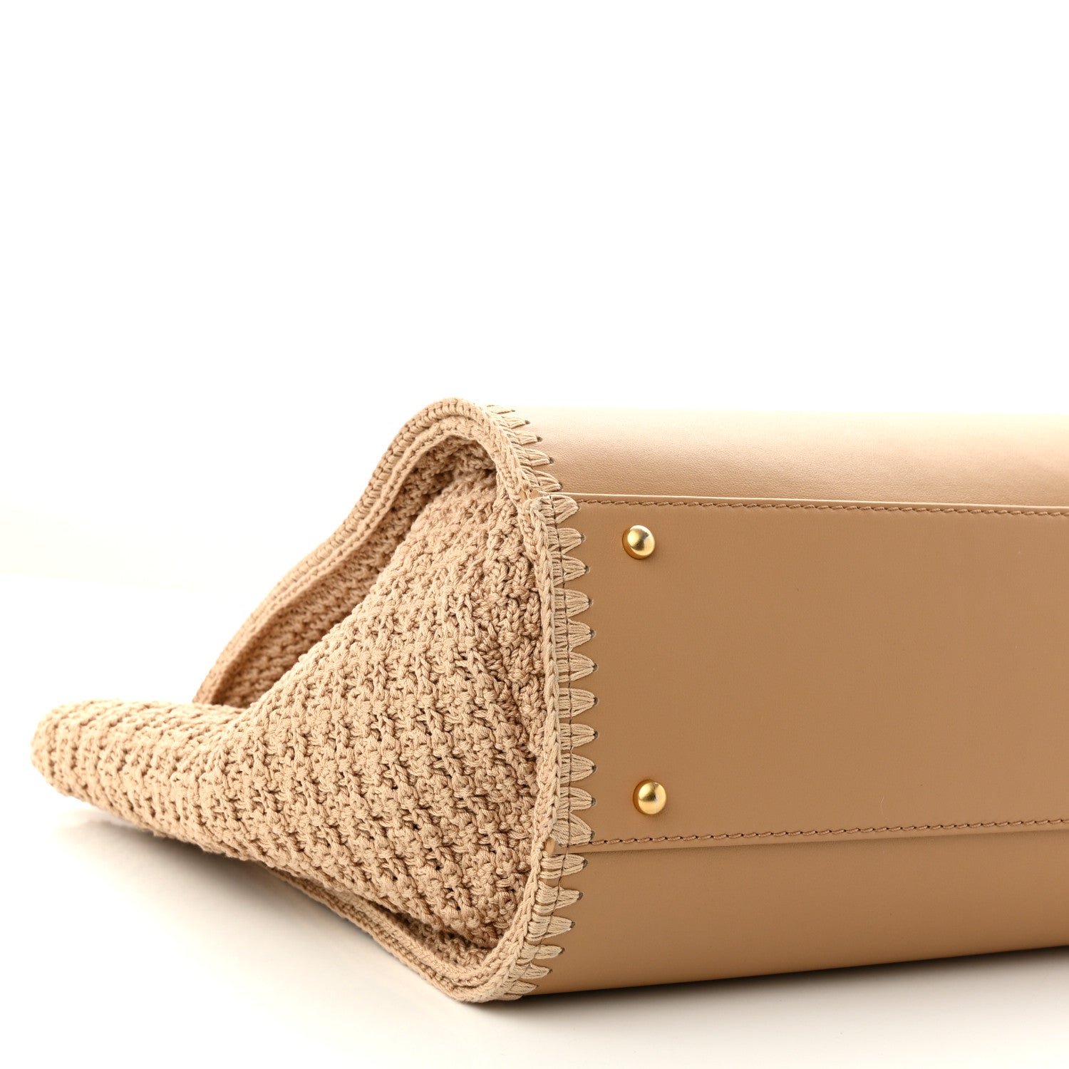Chanel Calfskin Knit Medium Deauville Tote Beige 9 of 10