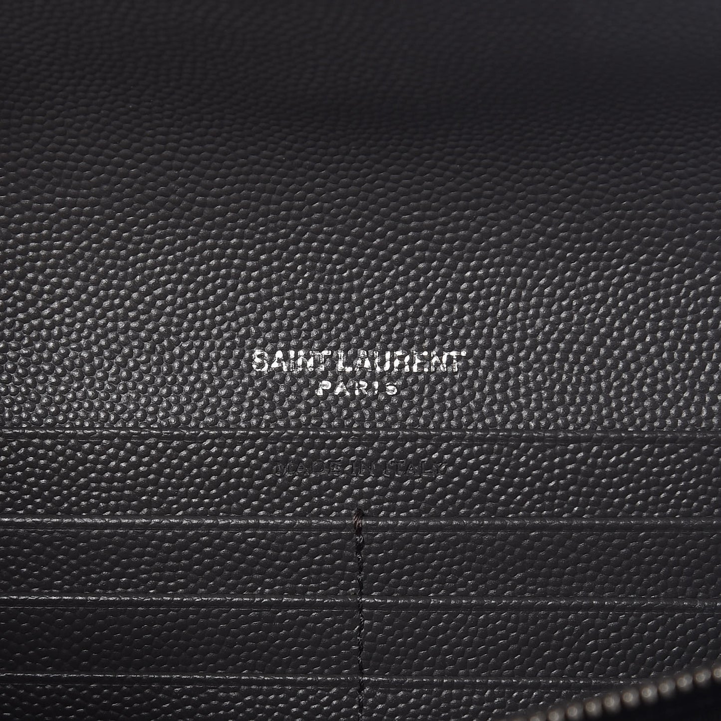 Grain De Poudre Matelasse Large Monogram Flap Wallet Grey Dove White