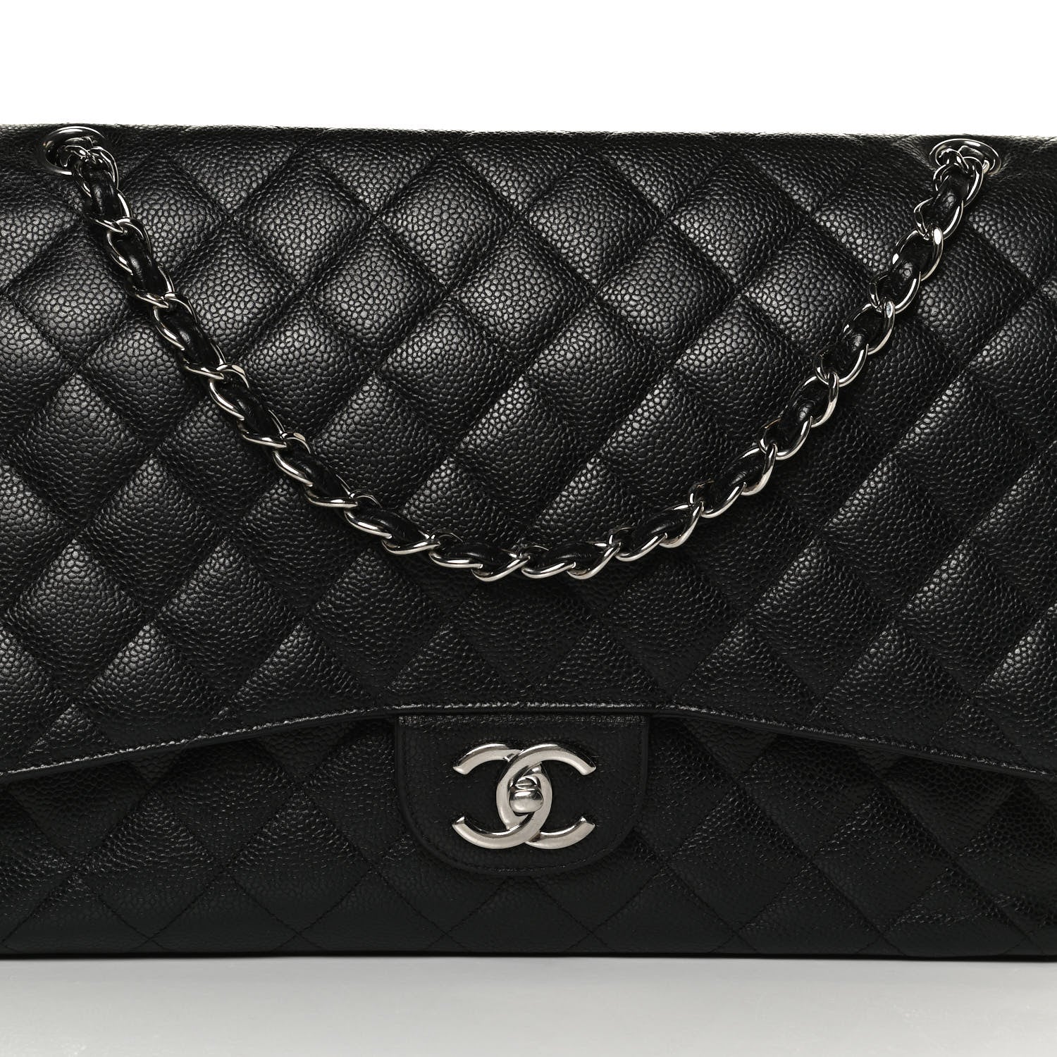 Chanel Caviar Quilted Maxi Double Flap Black 7 of 10