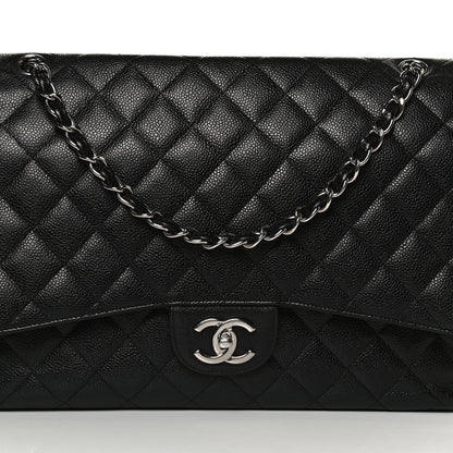 Chanel Caviar Quilted Maxi Double Flap Black 7 of 10