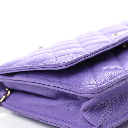 Chanel Caviar Quilted Wallet On Chain WOC Purple 12 of 13