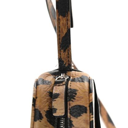 Balenciaga Calfskin Printed Leopard XS Everyday Camera Bag Beige White 9 of 10