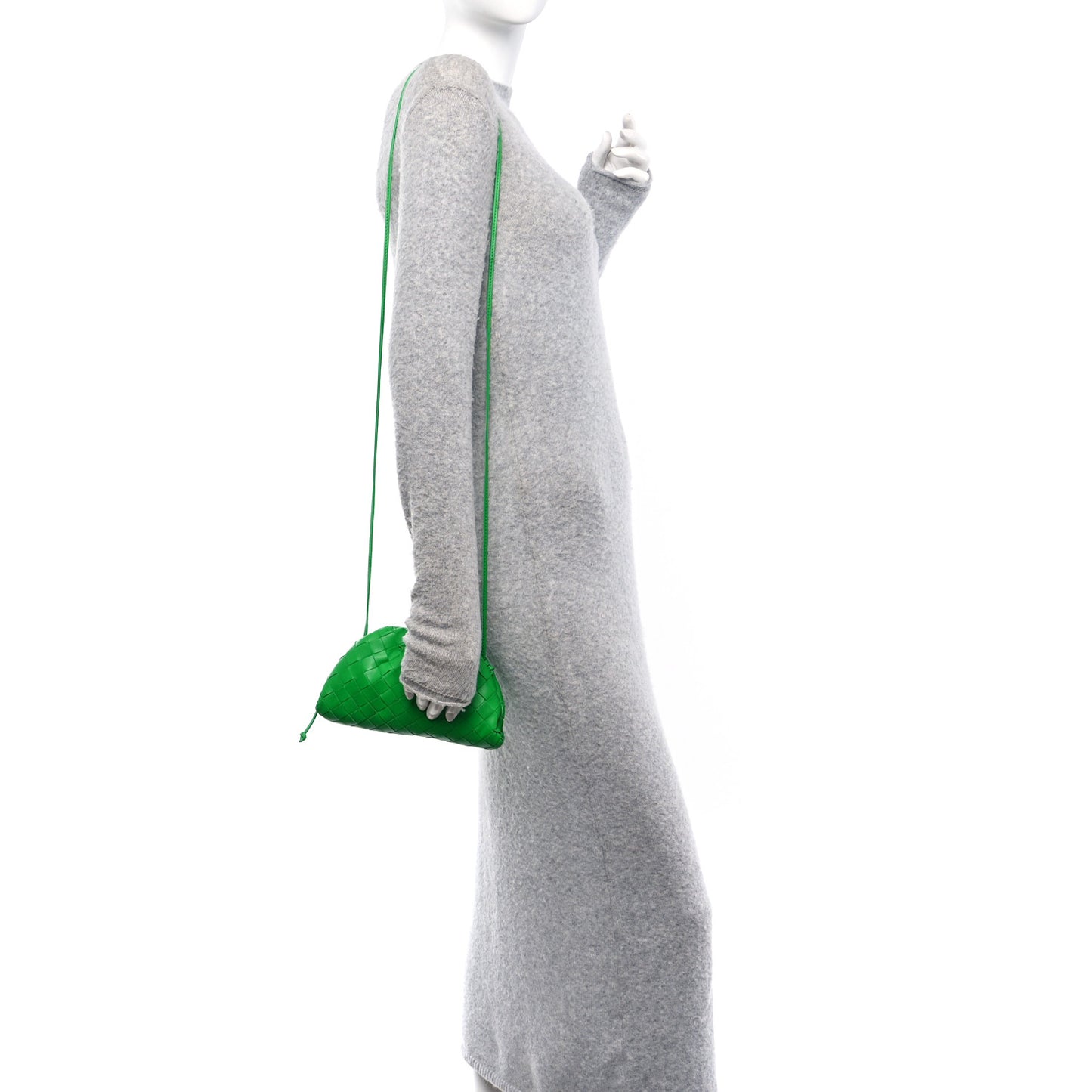 Nappa Intrecciato The Mini Pouch Clutch Parakeet