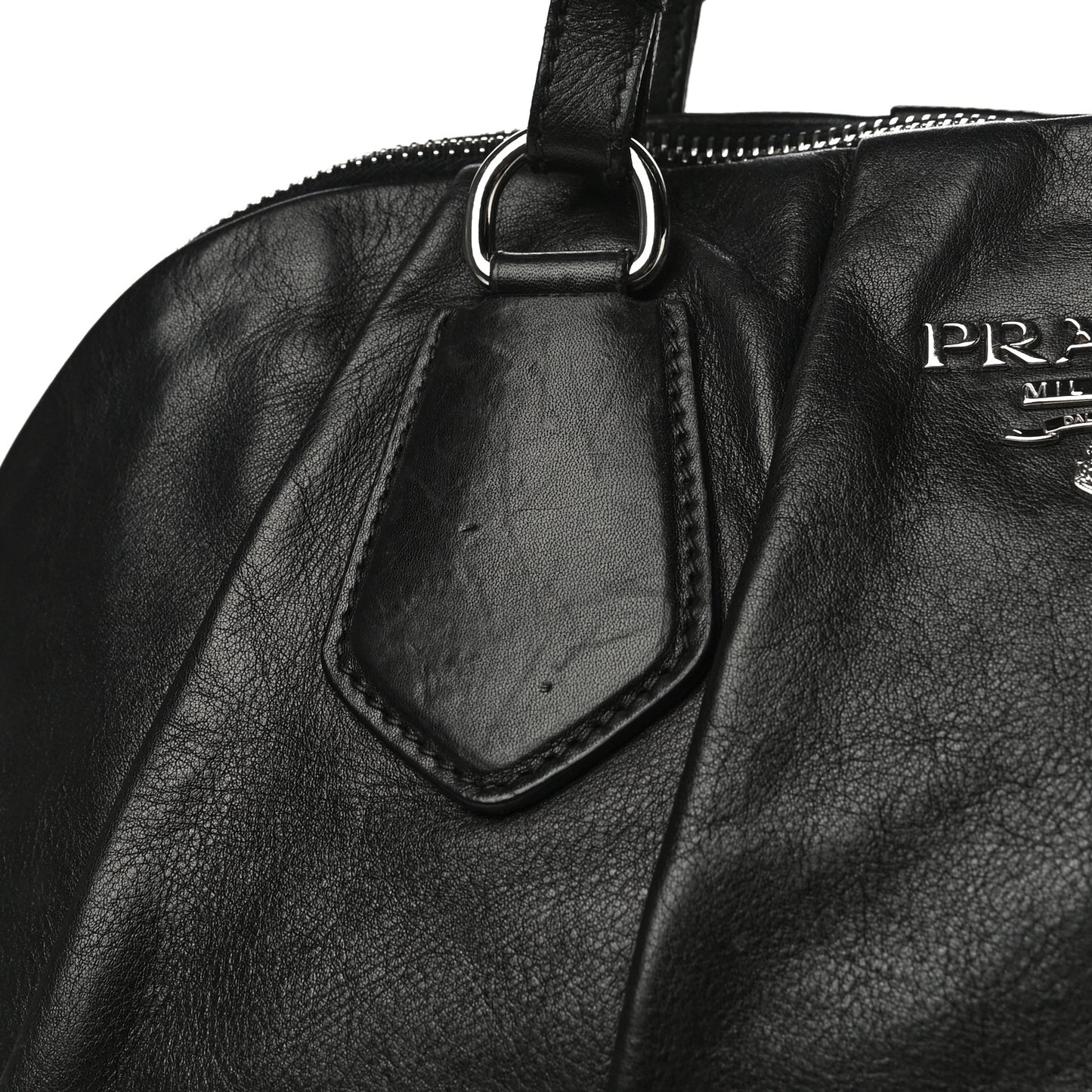 Soft Calf Pleated Tote Black
