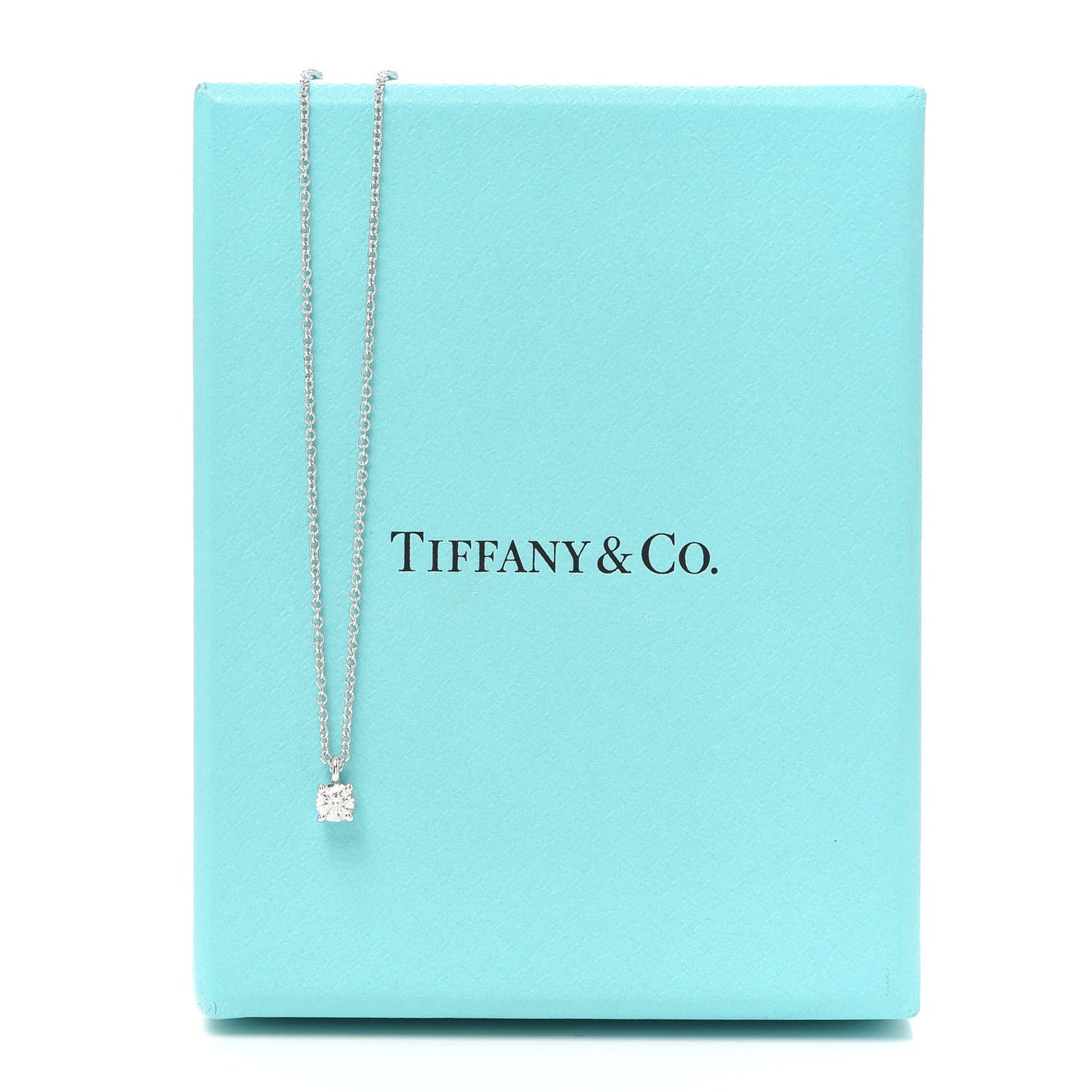Platinum Diamond .17ct Solitaire Pendant Necklace