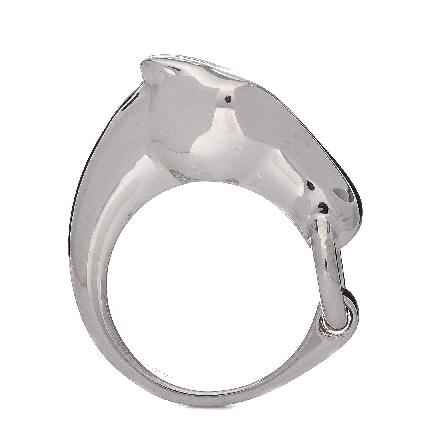 Hermes Sterling Silver PM Galop Ring 53 6.25 4 of 9