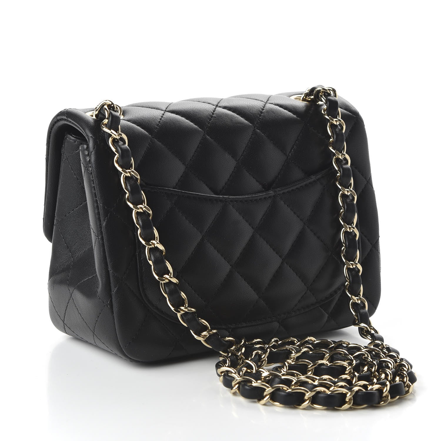 Chanel Lambskin Quilted Mini Square Flap Black 3 of 10
