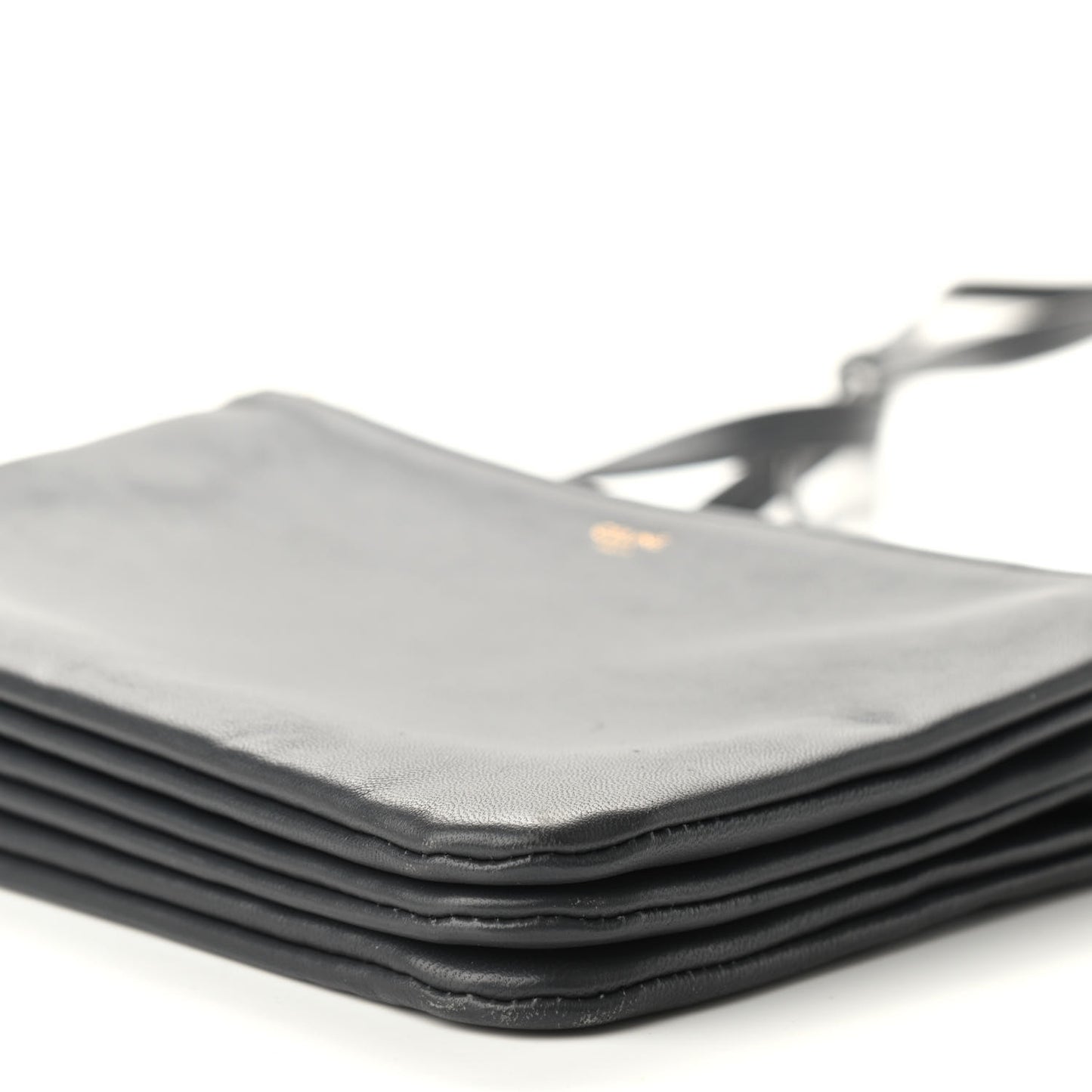 Lambskin Small Trio Crossbody Bag Grey