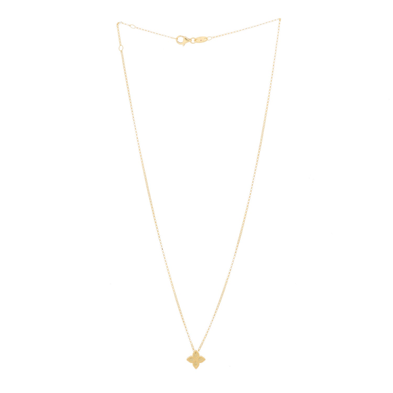 Roberto Coin 18K Yellow Gold Small Princess Flower Pendant Necklace 3 of 6