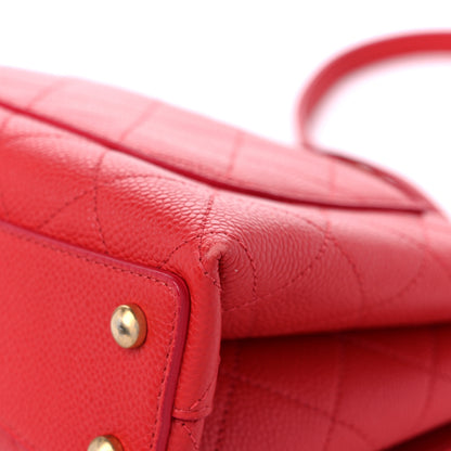 Chanel Grained Calfskin Small Stitched Flap Red 11 of 12