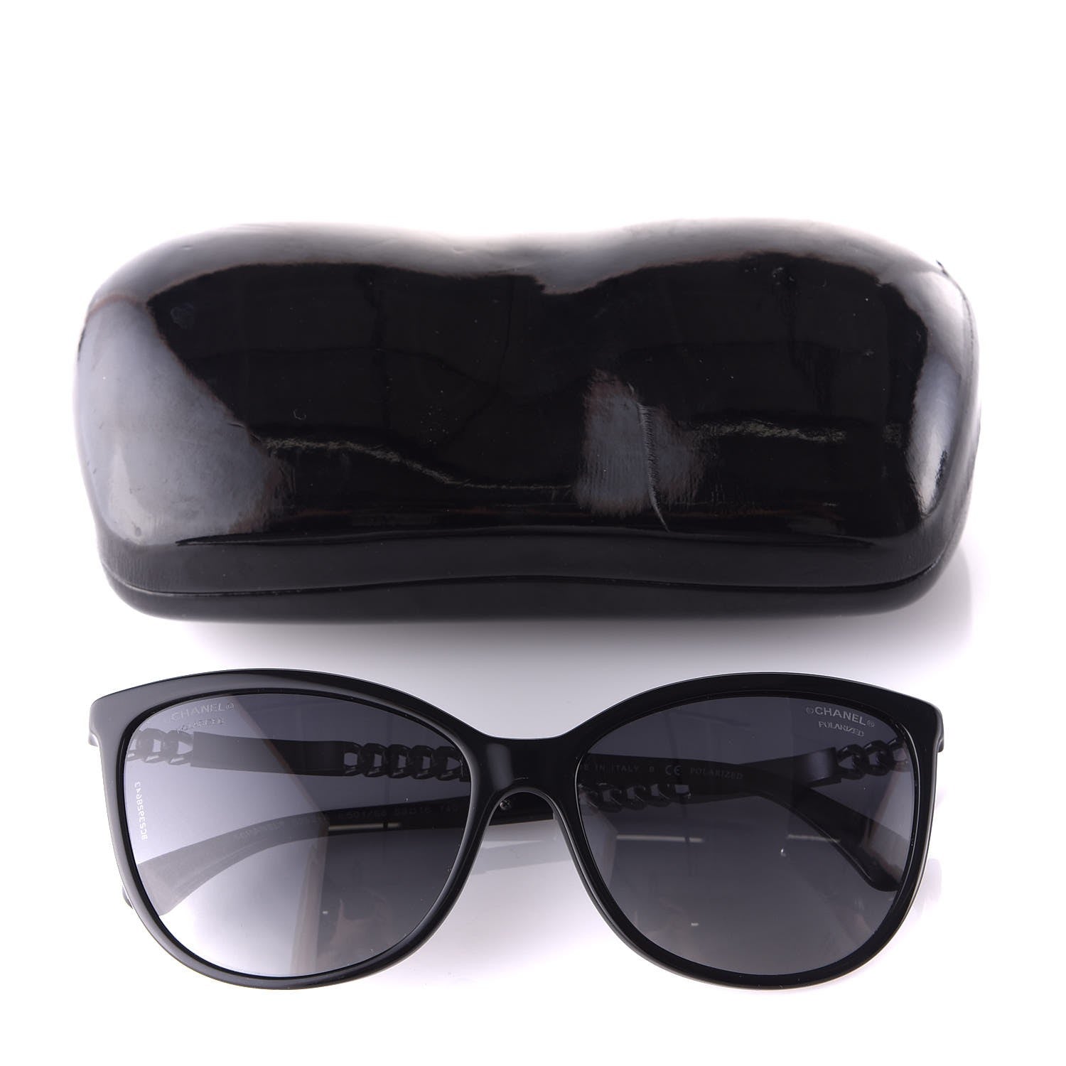 Chanel Chain Polarized Sunglasses 5352-A Black 8 of 8