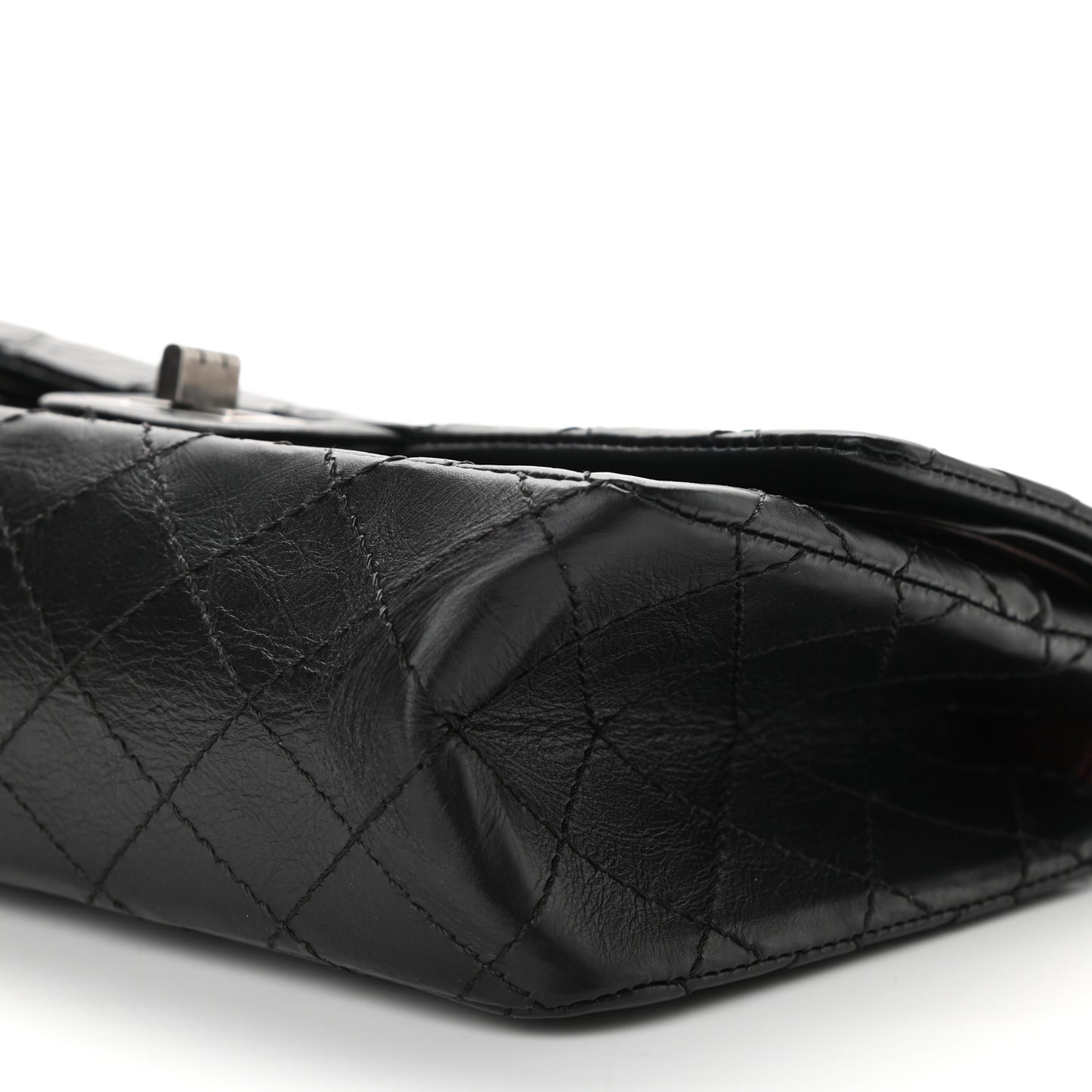 Aged Calfskin Quilted 2.55 Reissue 225 Flap Black