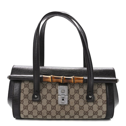 Gucci Monogram Bamboo Bullet Bag Dark Brown 1 of 12