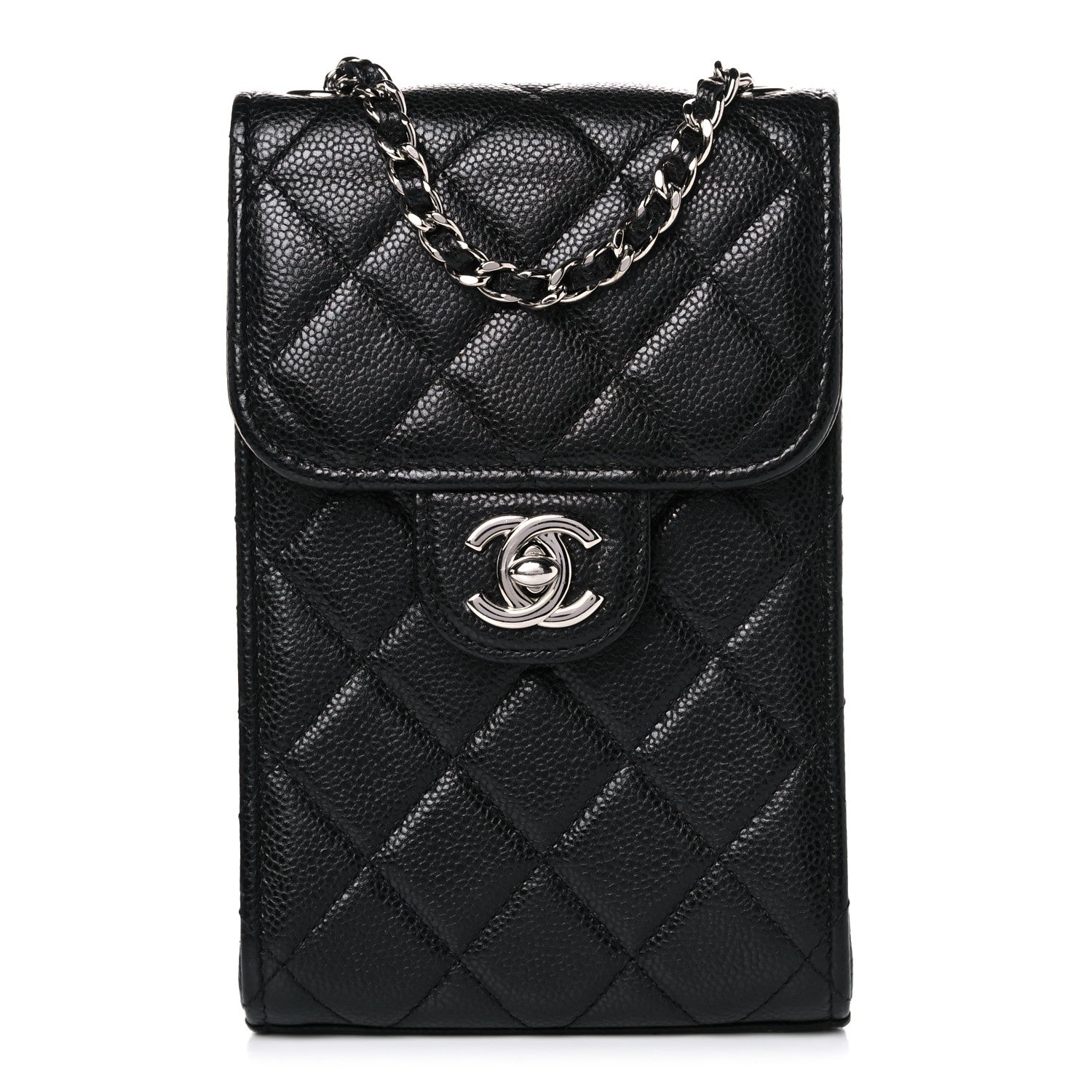 Chanel Caviar Quilted Classic Phone Holder Black 1 of 11
