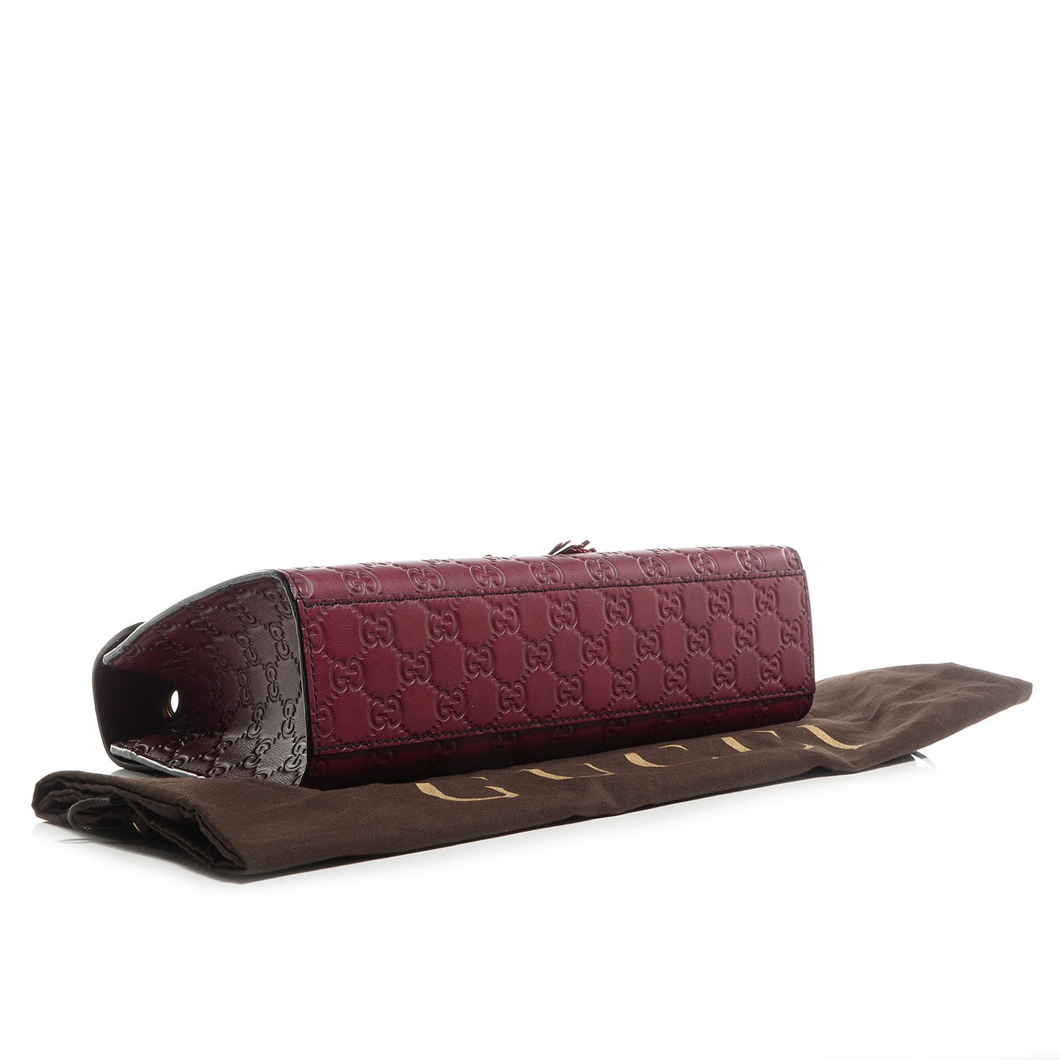 Gucci Soft Guccissima Medium Emily Chain Shoulder Bag Classic Ruby 4 of 8