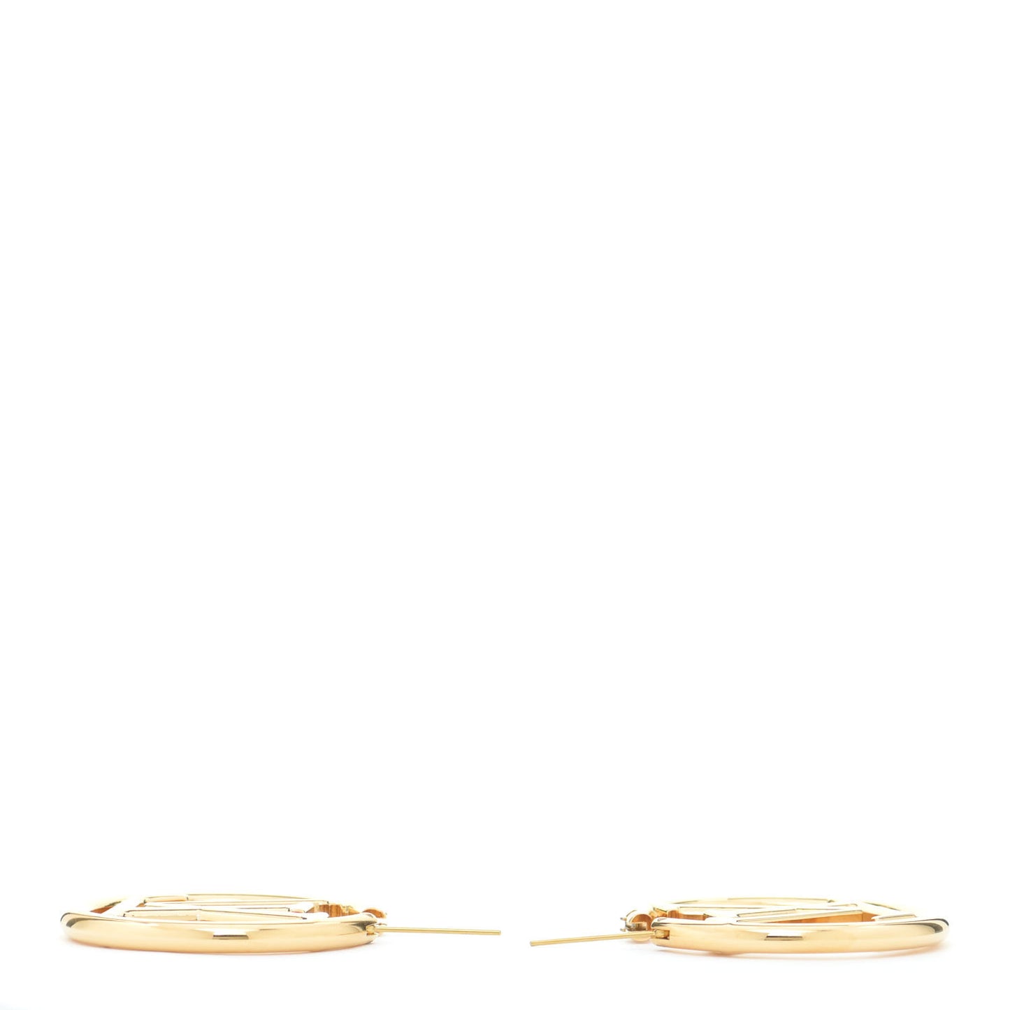 Metal Louise Hoop Earrings Gold