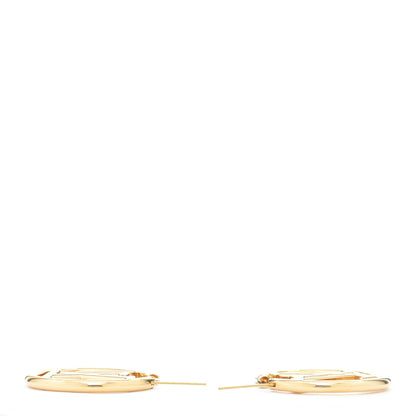 Louis Vuitton Metal Louise Hoop Earrings Gold 3 of 5