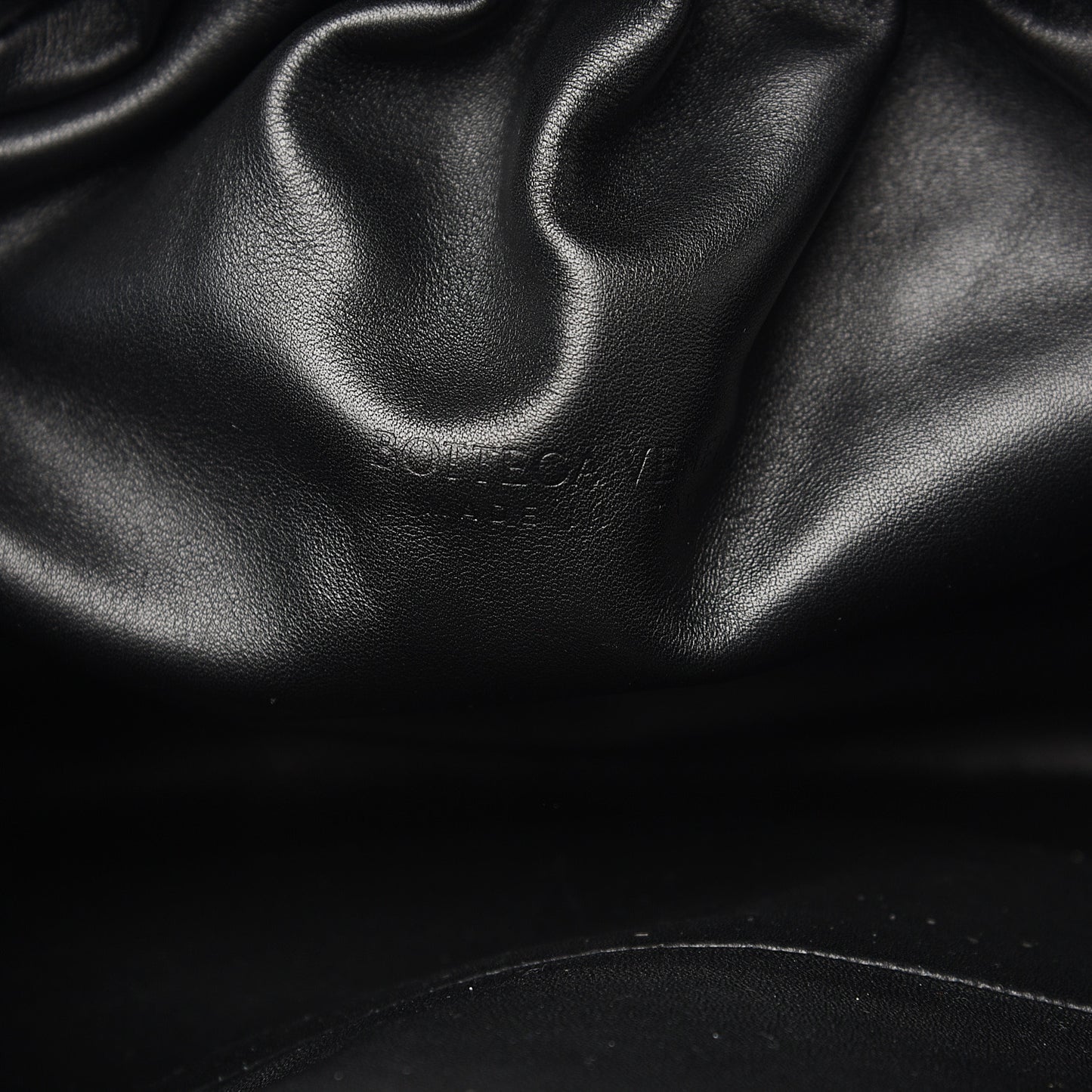 Smooth Butter Calf The Pouch Oversized Clutch Black