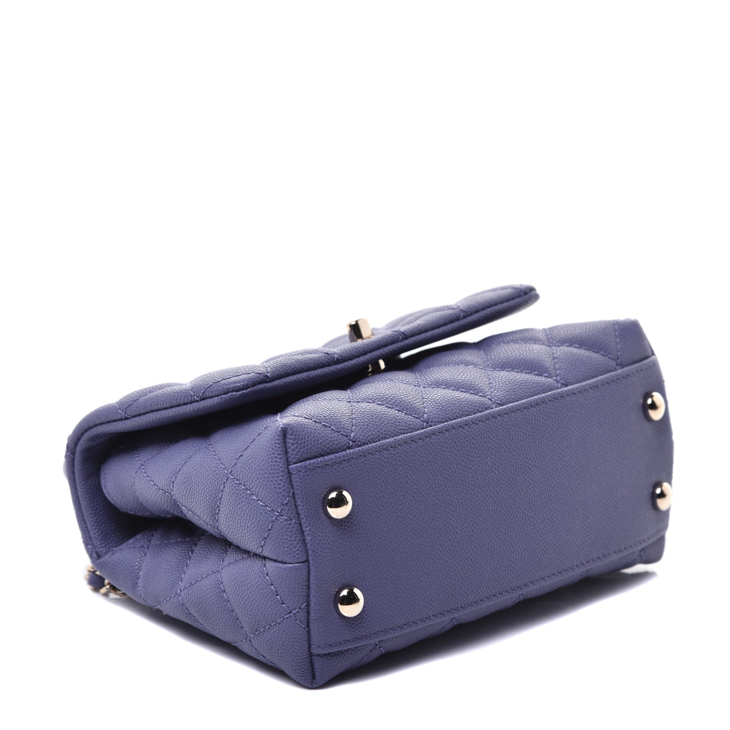 Chanel Caviar Quilted Extra Mini Coco Handle Flap Purple 4 of 9