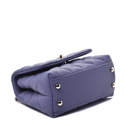 Chanel Caviar Quilted Extra Mini Coco Handle Flap Purple 4 of 9