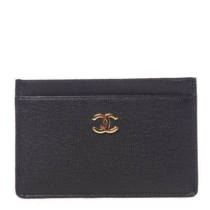 Chanel Goatskin CC Card Holder Black 1 of 9