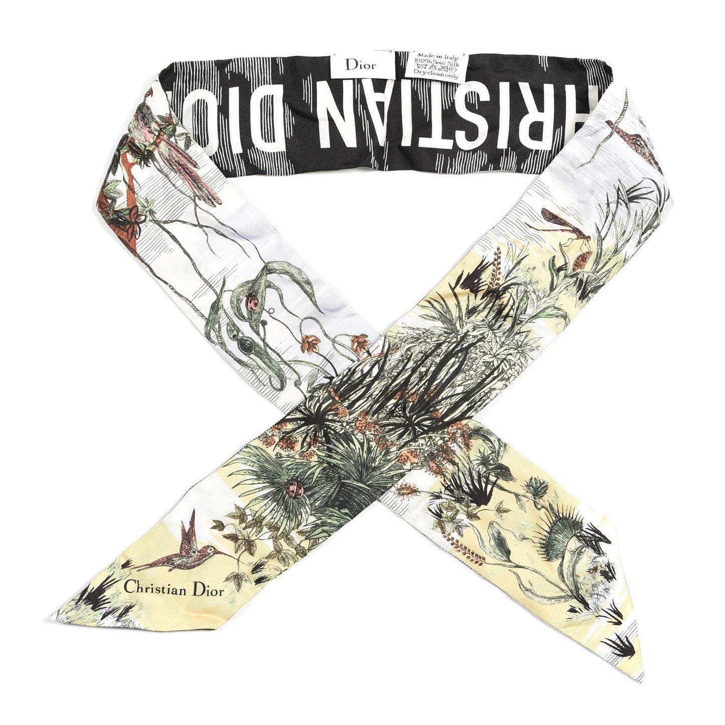 Silk Toile De Jouy Carnivora Mitzah Scarf