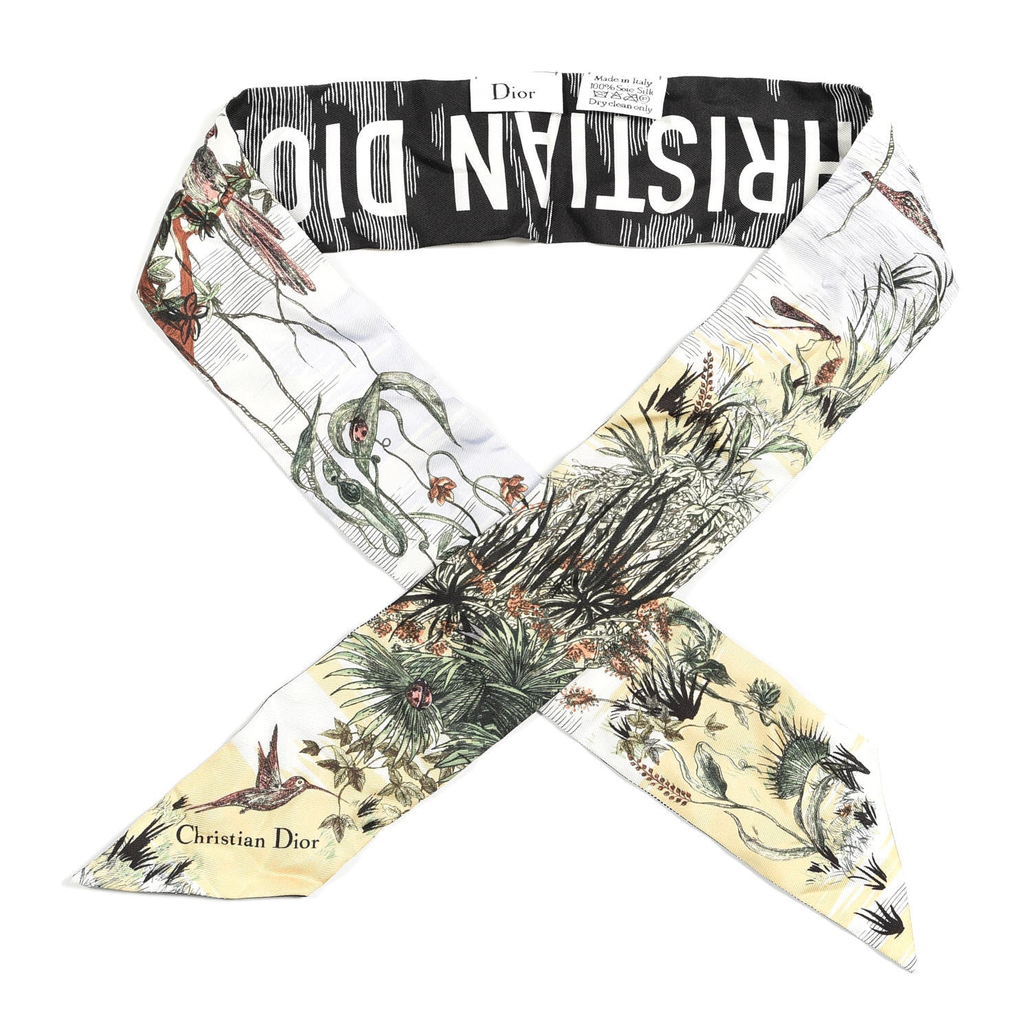 Christian Dior Silk Toile De Jouy Carnivora Mitzah Scarf 1 of 3