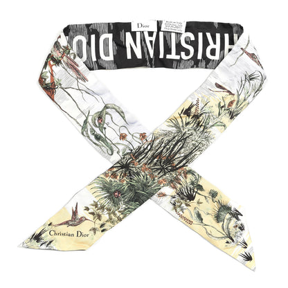 Christian Dior Silk Toile De Jouy Carnivora Mitzah Scarf 1 of 3
