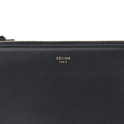 Celine Lambskin Large Trio Crossbody Bag Navy Blue 7 of 10