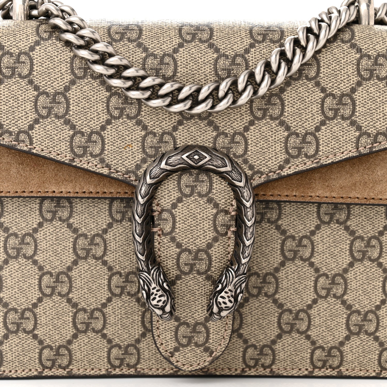 Gucci GG Supreme Monogram Mini Dionysus Shoulder Bag Taupe 8 of 10