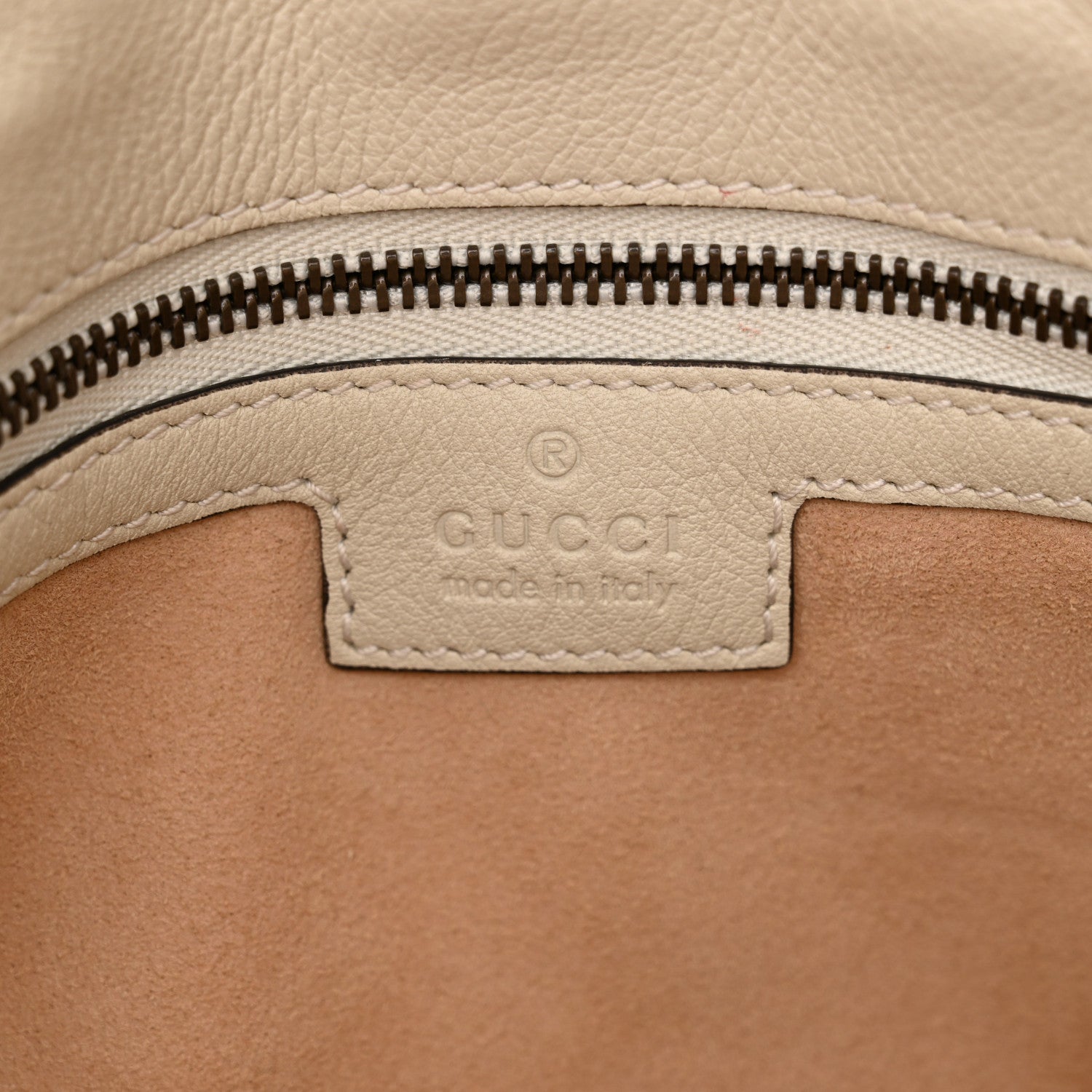 Gucci Softy Wonka Textured Dollar Calfskin Small Diana Shoulder Bag Mystic White Hibiscus Red 6 of 10