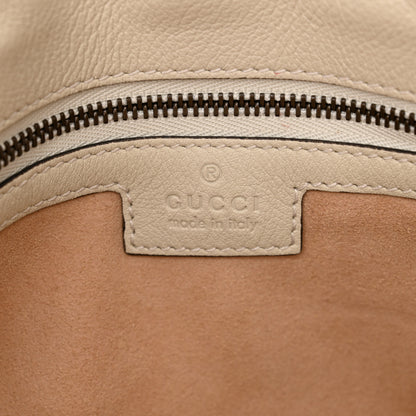 Gucci Softy Wonka Textured Dollar Calfskin Small Diana Shoulder Bag Mystic White Hibiscus Red 6 of 10