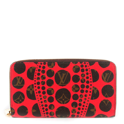 Louis Vuitton Monogram Kusama Pumpkin Dots Zippy Wallet Red 1 of 7