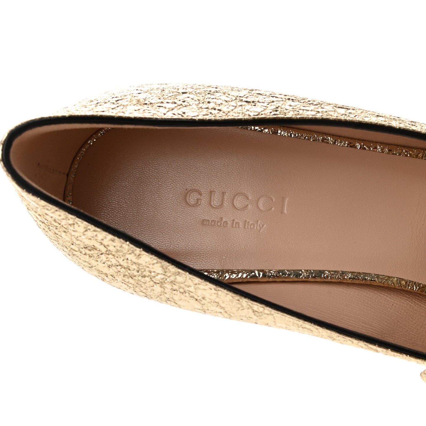 Galassia GG Marmont Fringe 50mm Loafer Pumps 36.5 Platino