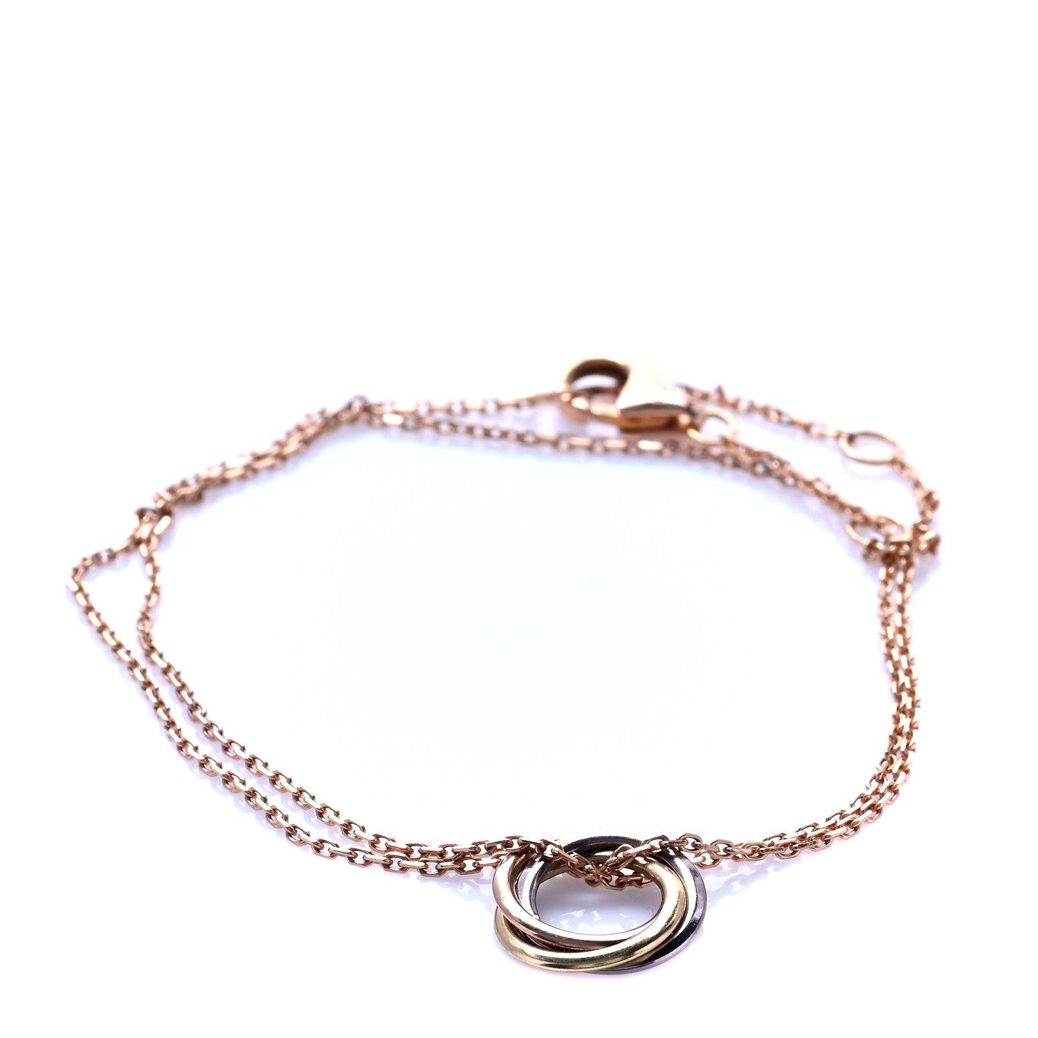 Cartier 18K Pink Yellow White Gold Trinity Bracelet 1 of 5
